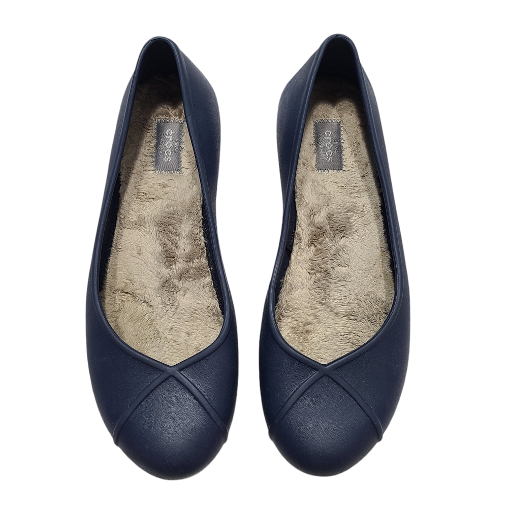 Crocs Olivia II Lined Ballet Flat Navy Blue